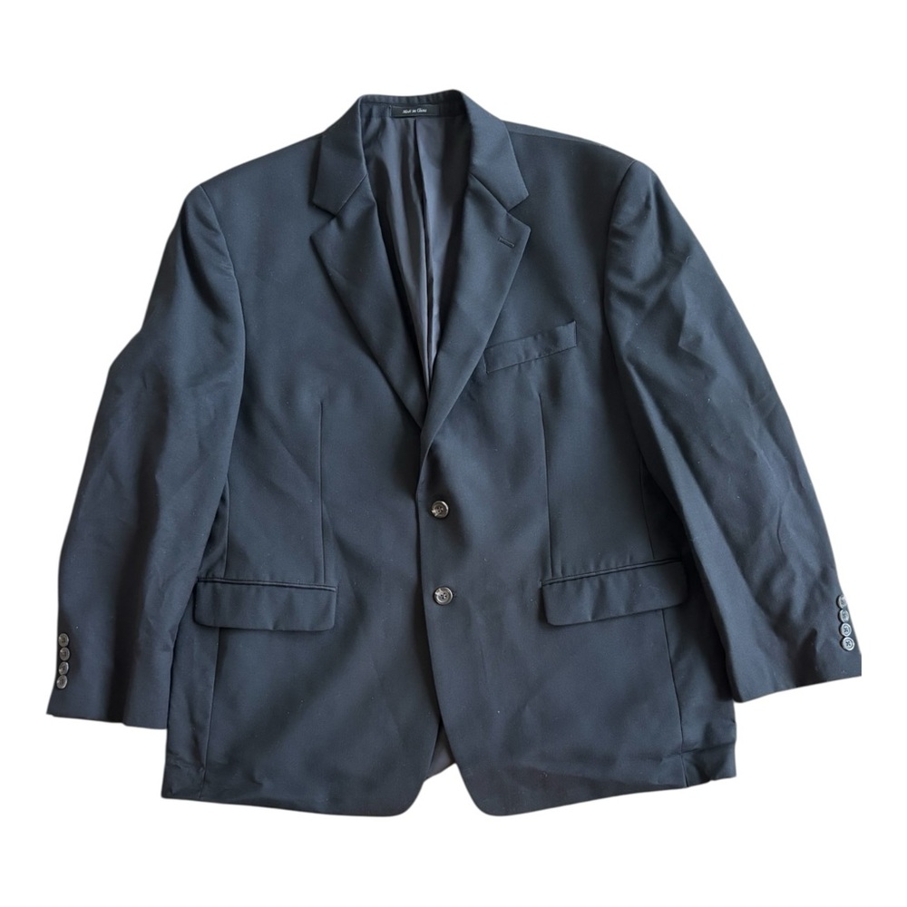 Lauren Ralph Lauren Blazer Black Men 44S Notch Lapel 100% Wool